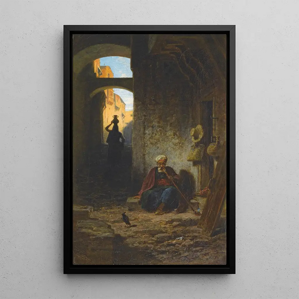 Orienten - Carl Spitzweg — inramlat konstverk på väggen