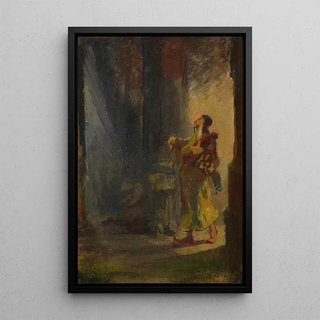 Carl Spitzweg - Strae in Kairo Trk findet eine Rose.webp