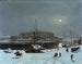 Vue du Palais Royal de Stockholm en hiver - Carl Stefan Bennet — vy av konstverket