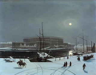 Carl Stefan Bennet - View of the Royal Palace of Stockholm Winter.webp