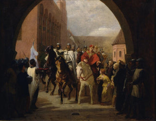 Carl Steffeck - Entering of the knights in the Marienburg study.webp