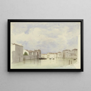 Carl Theodor Reiffenstein - Channel in Venice.webp
