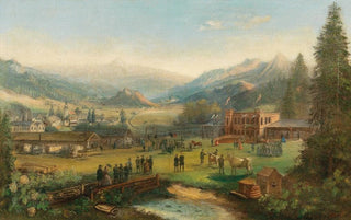 Carl Thndel - Tal mit Fabrik und Festgebude.webp