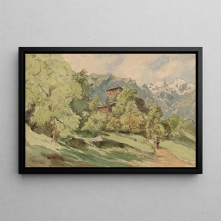 Carl Wagner - The Castle of Brglen with the Alps Beyond.webp