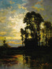 pastoral solnedgång - Carl Weber — vy av konstverket