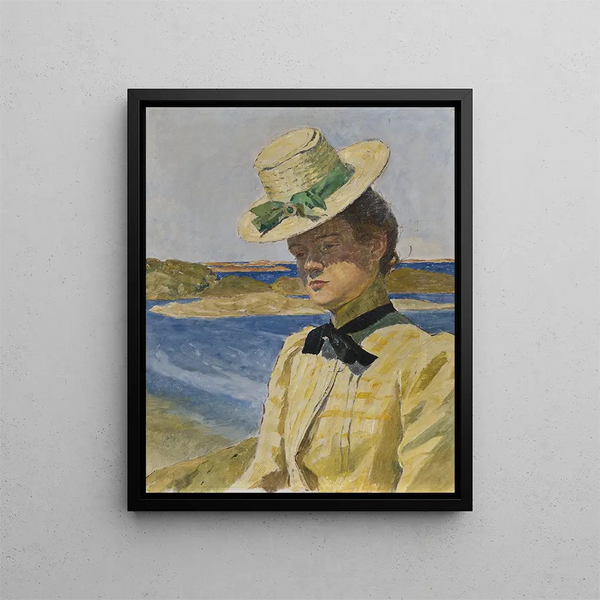 Mademoiselle Agnès Cleve - Carl Wilhelmson — inramlat konstverk på väggen