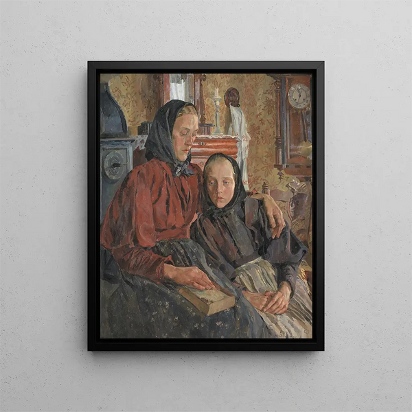 Sœurs - Carl Wilhelmson — inramlat konstverk på väggen