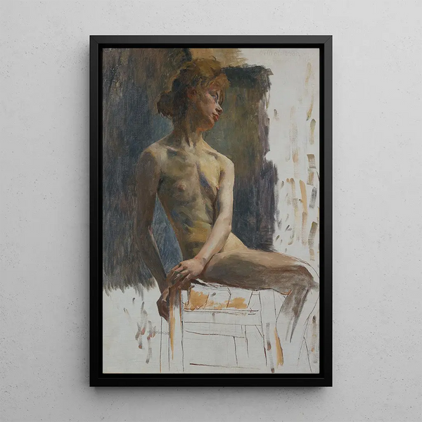 Reproduktion av målningen Studie av en modell - Carl Wilhelmson