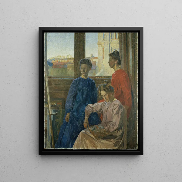 kvinnliga konstnärer - Carl Wilhelmson — inramlat konstverk på väggen