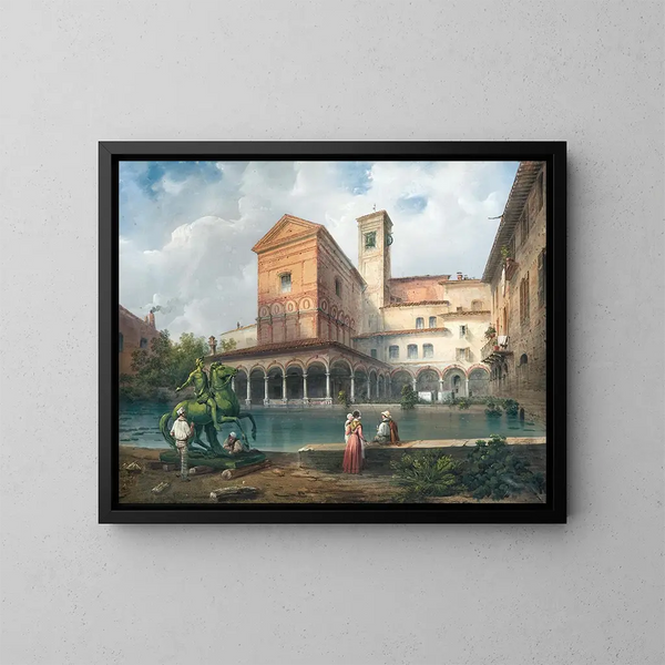 Santa Maria alla Fontana-kyrkan i Milano - Carlo Bossoli — inramlat konstverk på väggen