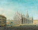 Place du Duomo à Milan - Carlo Bossoli — vy av konstverket