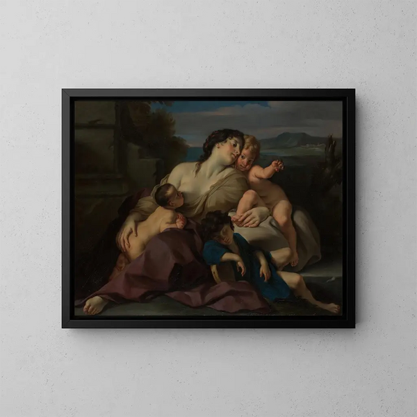 Charité - Carlo Cignani — inramlat konstverk på väggen