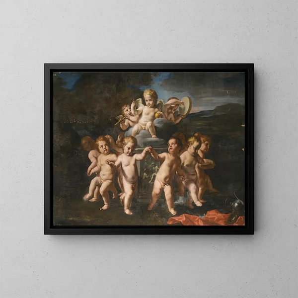 Le Triomphe de l'Amour - Carlo Cignani — inramlat konstverk på väggen