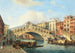 Venise Le Grand Canal med Rialto-bron - Carlo Grubacs — vy av konstverket
