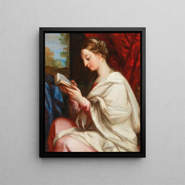 La Madone lisant - Carlo Maratti — inramlat konstverk på väggen