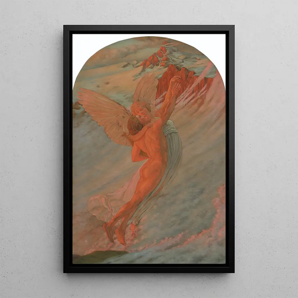 L'Idal - Carlos Schwabe — inramlat konstverk på väggen