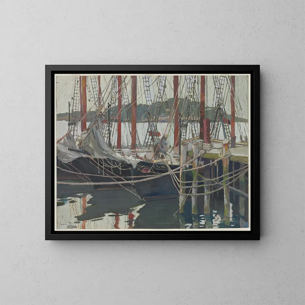 Jours oisifs à Gloucester, Massachusetts - Caroline E. Coit — inramlat konstverk på väggen