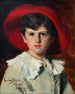 L'enfant au chapeau rouge Michel Feydeau fils de Georges - Carolus-Duran — vy av konstverket