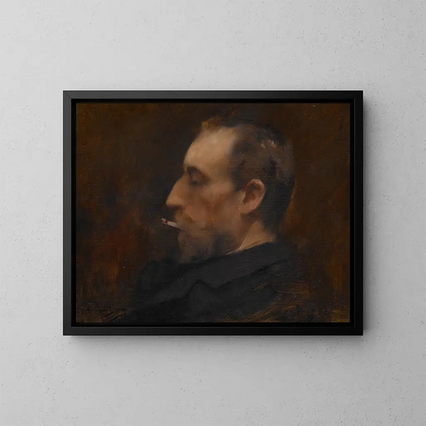 Portrait av en man - Carolus-Duran — inramlat konstverk på väggen