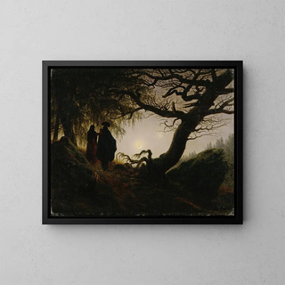 Caspar David Friedrich - Man and Woman contemplating the moon.webp