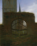 La porte du cimetière Le cimetière - Caspar David Friedrich — vy av konstverket