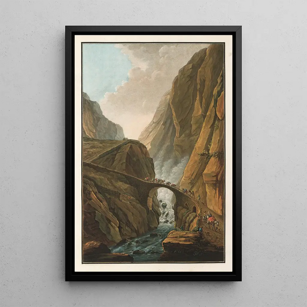 Reproduktion av målningen Pont du Diable - Caspar Wolf