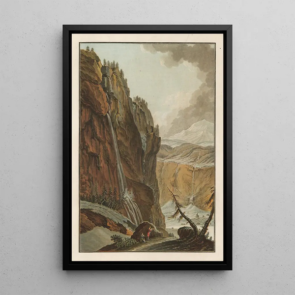 Vue du SchildWaldBach prise en hiver - Caspar Wolf — inramlat konstverk på väggen