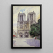Reproduktion av målningen Cathédrale Notre-Dame Paris - Cass Gilbert