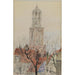 Reproduktion av målningen Tour de la cathédrale d'Utrecht Hollande - Cass Gilbert