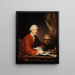 Portrait de Jean Le Rond d'Alembert 1717-1783 matematikern och filosofen - Catherine Lusurier — inramlat konstverk på väggen