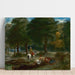 Reproduktion av målningen av den grekiska kavalleriet i vila i skogen - Eugène Delacroix