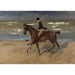 Reproduktion av målningen Cavalier sur la plage - Max Liebermann