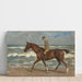 Reproduktion av målningen av Cavalier sur la plage à gauche - Max Liebermann