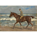 Reproduktion av målningen av Cavalier sur la plage à gauche - Max Liebermann