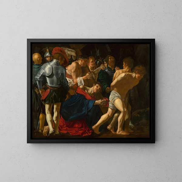 Le Christ portant la croix - Cecco del Caravaggio — inramlat konstverk på väggen