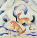 Hjort i snön - Franz Marc — vy av konstverket
