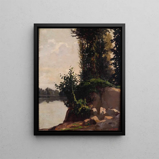 Cesare Viazzi - Paesaggio sullOrba con roccia e rampicante.webp