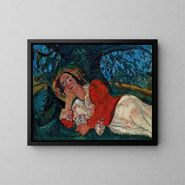 La sieste - Chaïm Soutine — inramlat konstverk på väggen