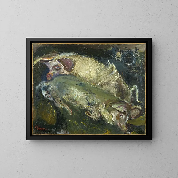 Les cochons - Chaïm Soutine — inramlat konstverk på väggen