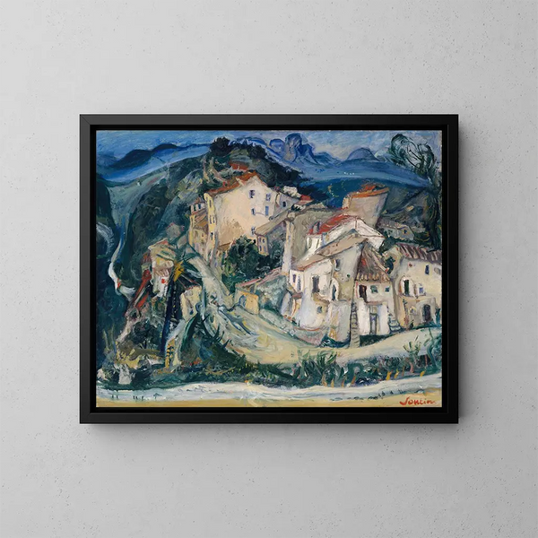 Vue de Cagnes - Chaïm Soutine — inramlat konstverk på väggen