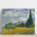 Reproduktion av målningen av vetefält med cypresser - Vincent van Gogh