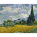 Reproduktion av målningen av vetefält med cypresser - Vincent van Gogh