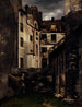 det gamla Hôtel-Dieu i Saint-Julien-le-Pauvre - Charles Alexis Apoil — vy av konstverket
