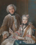 François de Jullienne 1722-1754 och Marie Élisabeth de Jullienne 1724-1795 - Charles-Antoine Coypel — vy av konstverket