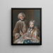 François de Jullienne 1722-1754 och Marie Élisabeth de Jullienne 1724-1795 - Charles-Antoine Coypel — inramlat konstverk på väggen