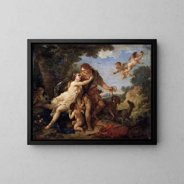 Venus och Adonis - Charles-Joseph Natoire — inramlat konstverk på väggen