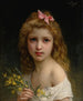 Porträtt av en flicka med mimosa blommor - Charles Amable Lenoir — vy av konstverket