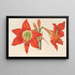 Hippeastrum Amaryllis pyrrochroum - Charles Antoine Lemaire — inramlat konstverk på väggen