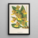 Oncidium bicallosum - Charles Antoine Lemaire — inramlat konstverk på väggen