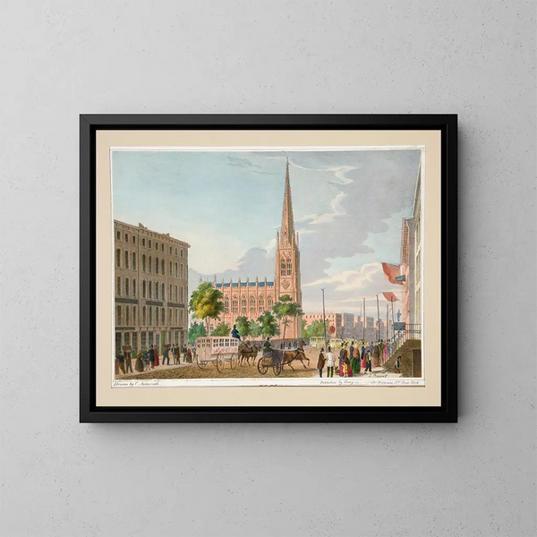 kyrkan Trinité - Charles Autenrieth — inramlat konstverk på väggen